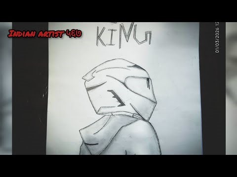 Rider drawing very easy steps by sketch pencil simple artwork