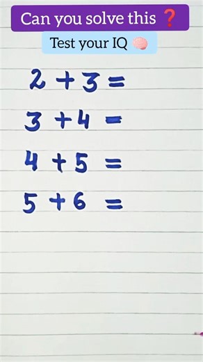 Brain Teaser Challenge-IQ Test🧠#maths #mathtricks #mathstricks #subscribe #brainteaser #braintest