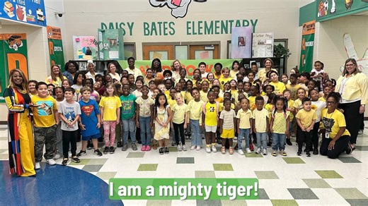 🧡 This morning, Daisy Bates Elementary remembered its namesake and what she stood for. 💚 A state holiday was established in Mrs. Daisy Gatson Bates’ honor on February 19, 2001, recognizing her impact on civil rights in Arkansas and across the nation. Though the holiday is observed on the third Monday in February, students celebrated on Friday due to Monday’s parent/teacher conferences. Thank you to the Joe T. Robinson Choir, DBES Legacy Choir, keynote speakers Mrs. Janis F. Kearney and Judge M