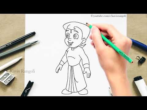 How to Draw Chota Bheem Easy | Step by step simple drawing method