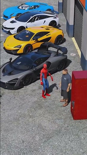 GTA V : SPIDER-MAN TURNED IRON MAN’S BIKE INTO GLACIER BEAST IN GTA 5! ❄️😱 #shorts #gta5
