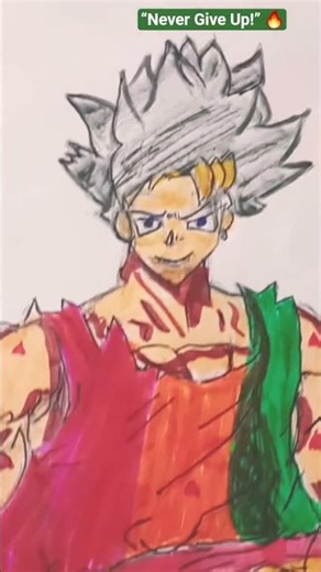 Easy Goku Drawing 🤯🔥 | Anime Art #shorts #goku #drawing #shortsfeed