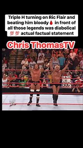 437K views · 4.4K reactions | Triple H turning on Ric Flair and beating him bloody 喝 in front of all those legends was diabolical  actual factual statement #tripleh #ricflair #wwe #fyp #mondaynightraw | Chris Thomas Sr. | Facebook