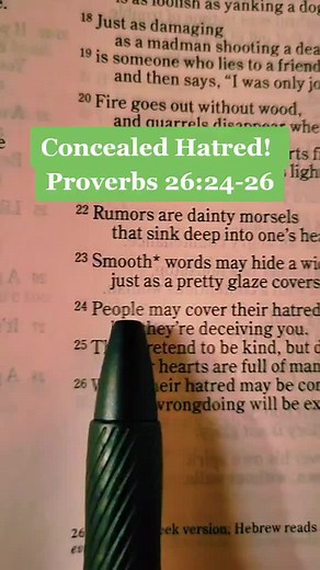 Hidden Hatred: Proverbs 26:24-26