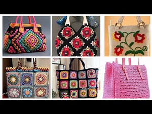 #1 unique stylish crochet hand bags designs/latest attractive crochet purse designs