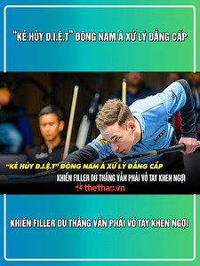 1.1M views · 13K reactions | “Kẻ hủy d.i.ệ.t” Đông Nam Á xử lý đẳng cấp khiến Filler dù thắng vẫn phải vỗ tay khen ngợi #BoxBilliards #billiards | World 10-Ball Championship in Vietnam | Facebook