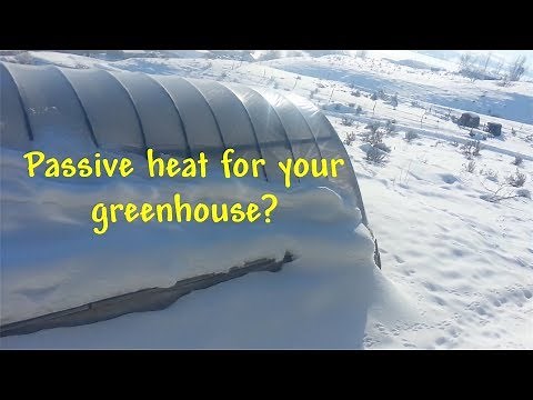 Passive Heating a winter greenhouse using water