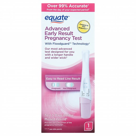 Equate Advanced Early Pregnancy Test with Floodguard, Can Tell You 5 Days Before Your Missed Period, Compare to First Response® HSA/FSA Eligible - Walmart.com