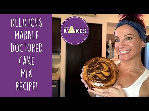 Delicious Moist Marble Cake Recipe | Doctored Cake Mix Recipe