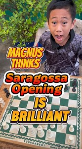 Magnus thinks saragossa opening is brilliant🤔 #chess #fblifestyle #Checkmate #strategy #tournament | GeozanMoves