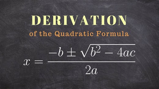 How is the quadratic formula derived?