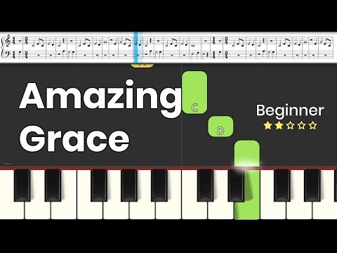 Amazing Grace | Piano Play Along | Easy Christian Hymn Piano Tutorial