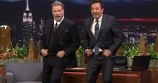 John Travolta's 'Grease' Dance With Jimmy Fallon Is Electrifying