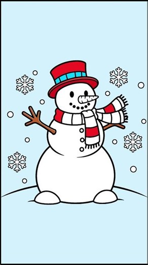 Snowman Coloring Page ⛄ | Christmas Coloring Book for Kids | Amazon KDP