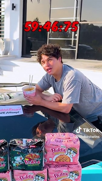 It’s time! 🍜🌎🥇 post yours now! #BuldakRecord 🔥 🔥 🔥 By posting a video in the official GUINNESS WORLD RECORDS attempt: “Most videos of people eating instant noodles uploaded to TikTok in one hour,