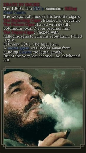 How Cigars Almost Blew Up Fidel Castro! #history #weirdhistory #fidelcastro