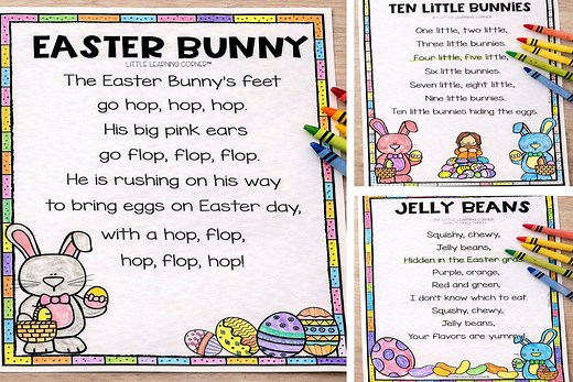 Fun Easter Poems for Kids | Pre-K, Kindergarten, First Grade - Little Learning Corner