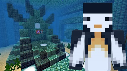 Exploring the conduit temple in Minecraft Xbox adventure