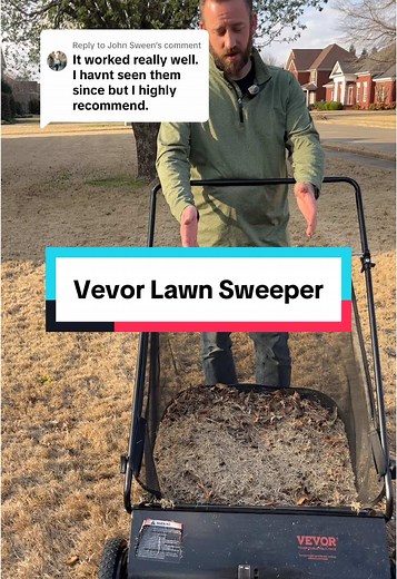 Replying to @John Sween the VEVOR lawn sweepers are a great way to keep you lawn clean! #vevor #vevortools #vevorspringupgrade #lawncare #landscape #yardwork #tiktokshopcreatorpicks #tiktokshopspringglowup #springtok #ttslevelup