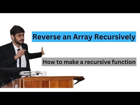 Reverse an Array using Recursion | DSA
