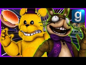 Gmod FNAF | Glitchtrap Gets Hunted Down By Fredbear From Those Nights at Fredbear's!