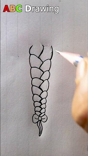 Braid Drawing With Easy Tips | Drawing With Pencil #shorts