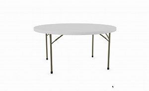 10 Pack! 60" / 60 Inches White Plastic Circle Table Foldable Round Table Banquet Folding Table Round Tables For Parties Plastic Round Folding Table White Round Folding Table Plastic Round Table
