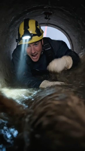 Dog Trapped in Drain… Water Rising FAST 😱🐶 #dogrescue