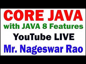 CORE JAA BY NAGESWAR RAO SIR YOUTUBE LIVE STREAM FROM DURGASOFT