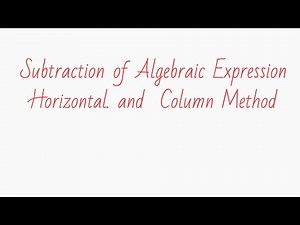 Subtraction of Algebraic Expression | Problem Solving | Study Centre