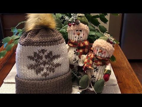 Snowflake Beanie ~ Addi, Sentro, Circular Knitting