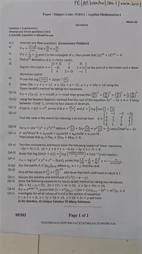 Applied Mathematics 1 Mumbai university sem1