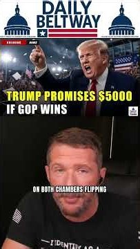 Trump Announces $5,000 Dividend to Every Adult American If Republicans — Part 1/3