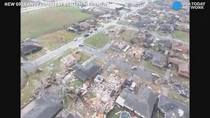 See New Orleans tornado damage from the air