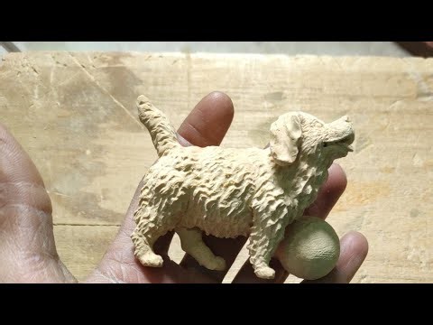 Realistic Golden Retriever Puppy Wood Carving | Live Process (Part 4)