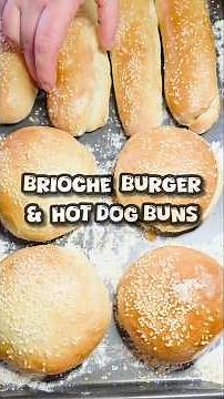 Brioche burger & hot dog buns #baking #homemade #brioche #burger #hotdog