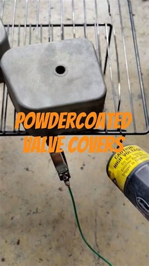 Refreshing the valve covers with a long lasting chrome powder coat. #cummins #powdercoat