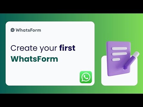 Create your First WhatsApp Form | Free WhatsApp tool to Grow Business | WhatsForm Tutorial