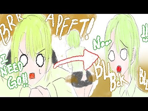 girl pooped her pants accident cause she ate fish 【anime】