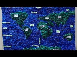 World Map using Paper Mache