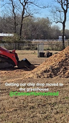 Efficient Equipment to Move Your Chip Drop #foodforests #gardening #chipdrop
