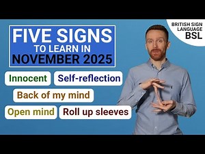 Top 5 Monthly! Five BSL Signs to Learn in November 2025