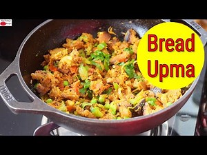 Bread Upma - How To Make Bread Upma Recipe - Healthy & Easy Vegan Snacks | Skinny Recipes