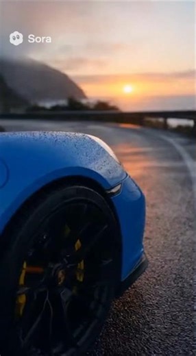 Blue Porsche 911Turbo S | Real Cinematic Film at Sunrise#porsche #carlovers #carshorts #bmw #car