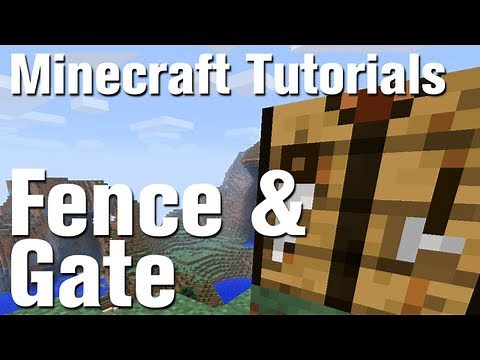 Minecraft Tutorial: How to Make a Fence and Fence Gate in Minecraft