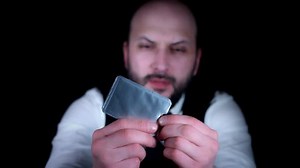 4K Businessman Opening a New Bitcoin Wallet