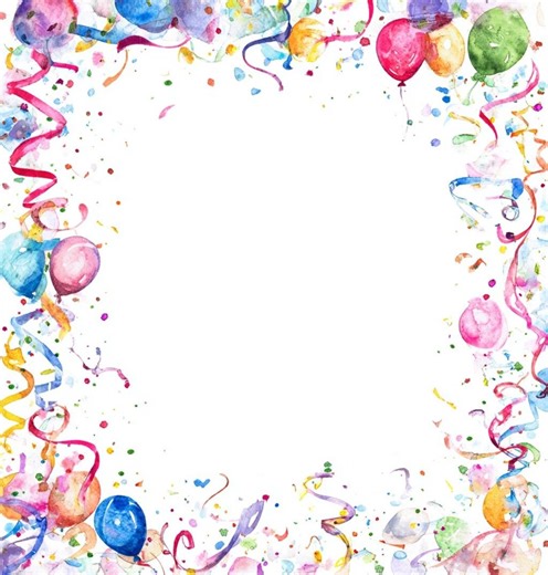 Colorful Balloon Frame Clipart Bundle: Birthday Invitation Border Printable Decor Set of 17 PNG - Etsy