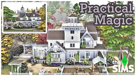 搬运：实用的魔法家Practical Magic ｜｜ The Sims4： Speed Build ｜｜ NO CC_哔哩哔哩bilibili_模拟人生4