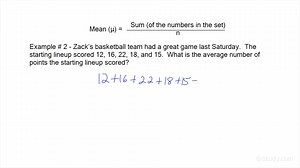 How to Find the Mean for a Numerical Set of Data | Math | Study.com