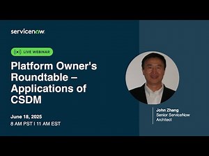 Applications of CSDM - Implementing CSDM 5.0 | Platform Owners Roundtable
